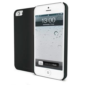 Foto carcasa negra tacto goma apple iphone 5 muvit