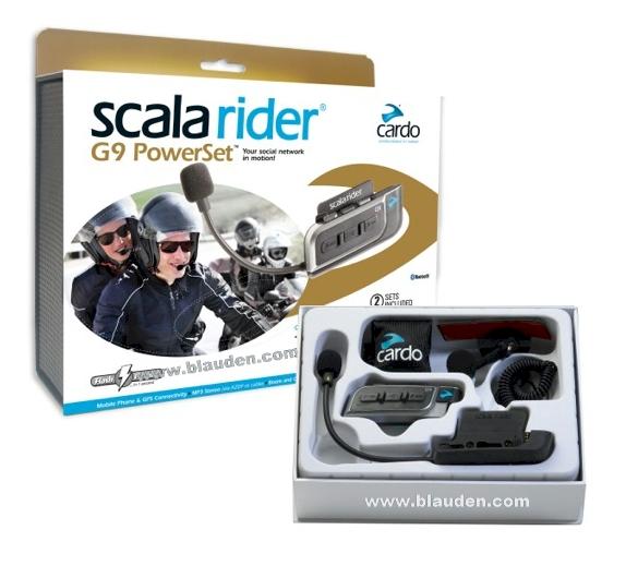 Foto Cardo Scala Rider G9 Powerset, pareja intercom Bluetooth para moto