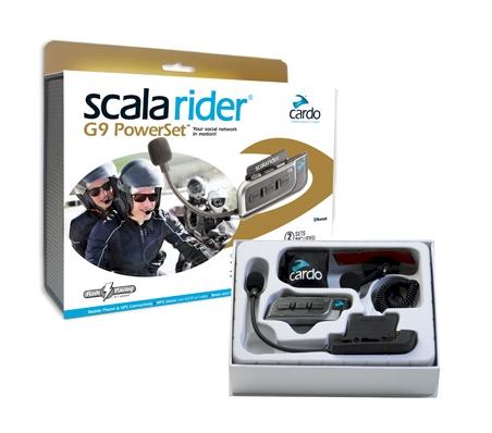 Foto Cardo Scala Rider G9 Powerset, pareja intercom Bluetooth para moto