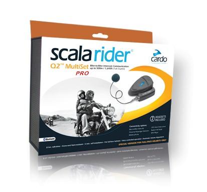 Foto Cardo Scala Rider Q2 Multiset PRO Corded, kit intercom Bluetooth moto para cascos integrales
