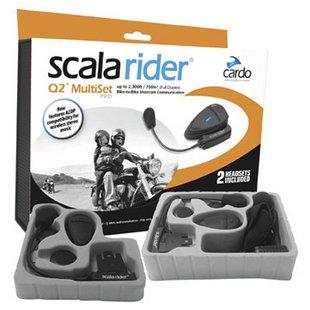 Foto Cardo Scala Rider Q2 Multiset PRO, pareja intercom moto Bluetooth con radio FM
