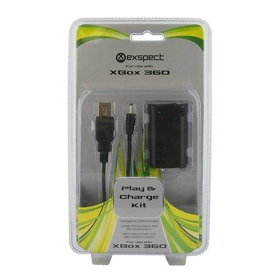 Foto Cargador Play & Charge Kit Xbox 360 Exspect Ex356 Incluye Batería Recargable