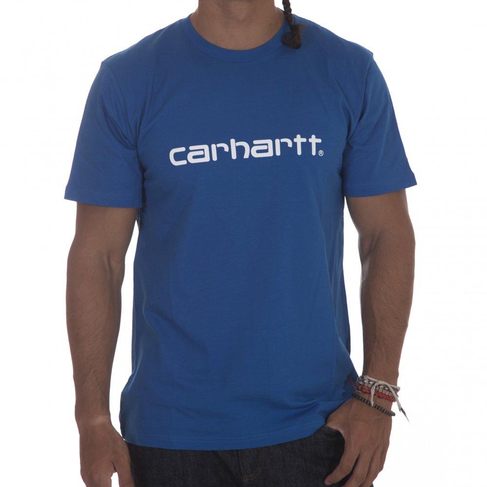 Foto Carhartt Camiseta Carhartt: S/S Script Cotton Imperial Blue/White BL T