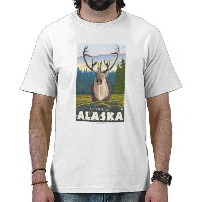 Foto Caribú en el salvaje - Latouche, Alaska T-shirt