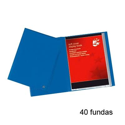 Foto Carpeta de 40 fundas color azul