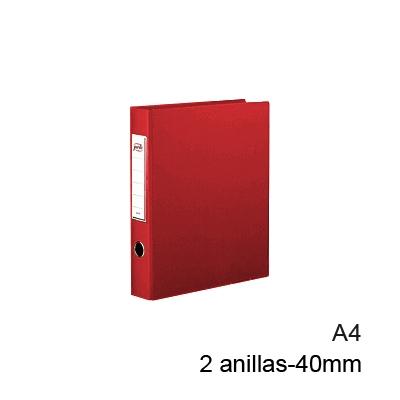 Foto Carpeta Pardo formato A4 de 2-40mm. color rojo