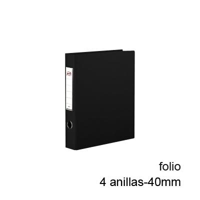Foto Carpeta Pardo tamaño folio de 4-40mm. color negro