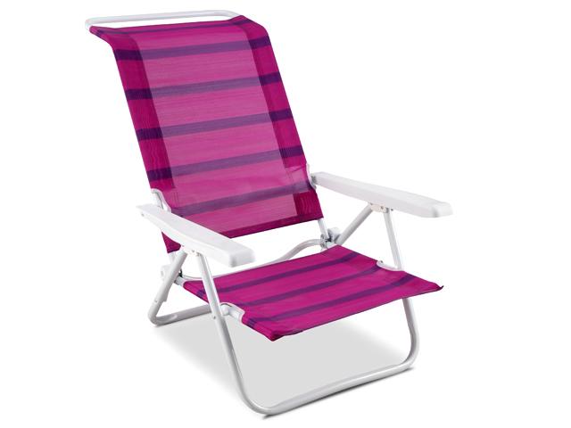 Foto Carrefour Playera-Cama 22mm. Silla Playa 5 Posiciones
