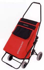 Foto Carro de compra Play plegable con 4 ruedas color rojo