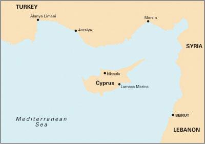 Foto Carta Nautica Costa Sur de Turquia-Siria-Libano-Chipre Imray