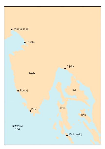 Foto Carta Nautica Golfo de Trieste-Islas Mali Losinj y Rab Imray