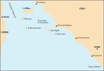Foto Carta Nautica Islas Toscana-Roma Imray