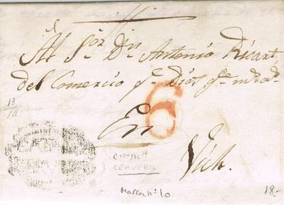 Foto Carta. Santa Coloma Queralt (tarragona) 1833.