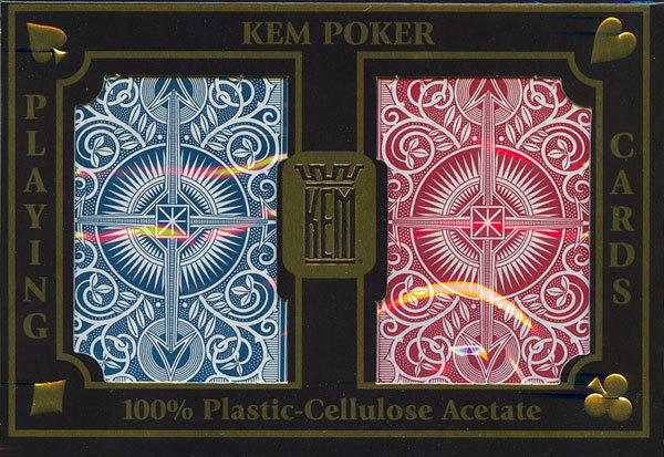 Foto Cartas Kem 100% Plástico Arrow Poker Jumbo (Double Deck, 2...