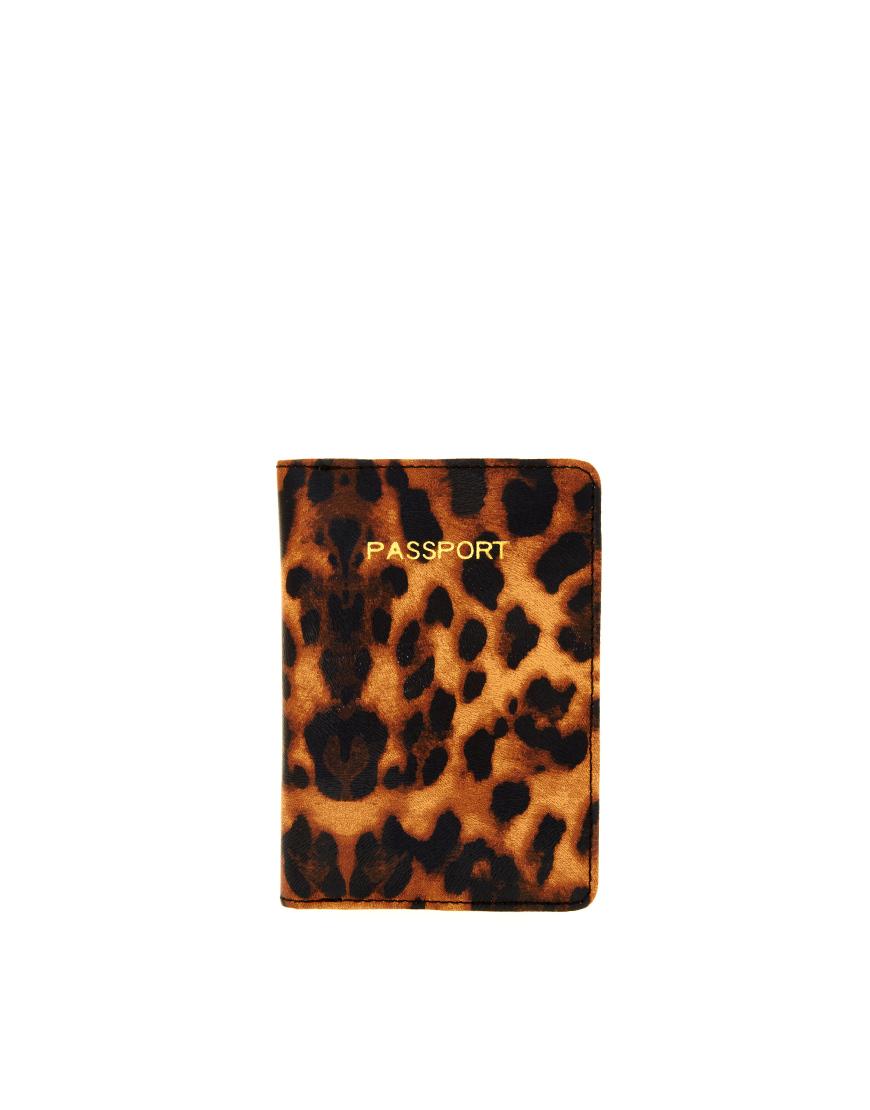 Foto Cartera para pasaporte de ASOS Leopardo