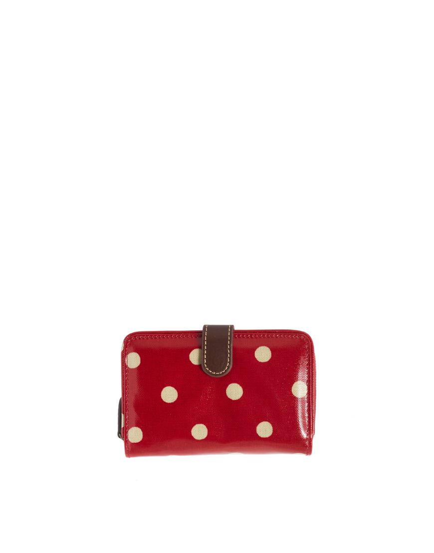 Foto Cartera plegable con cremallera de Cath Kidston Spot red berry