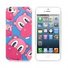 Foto Cartoon Hippo Airwalks estilo PC de Protección de nuevo caso para el iPhone 5 - Rosa + Azul + Blanco