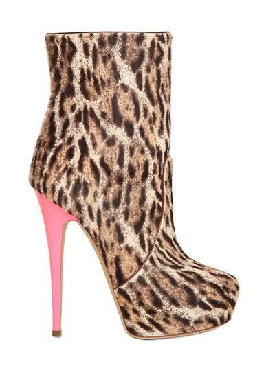 Foto casadei 140mm leopard ponyskin neon boots