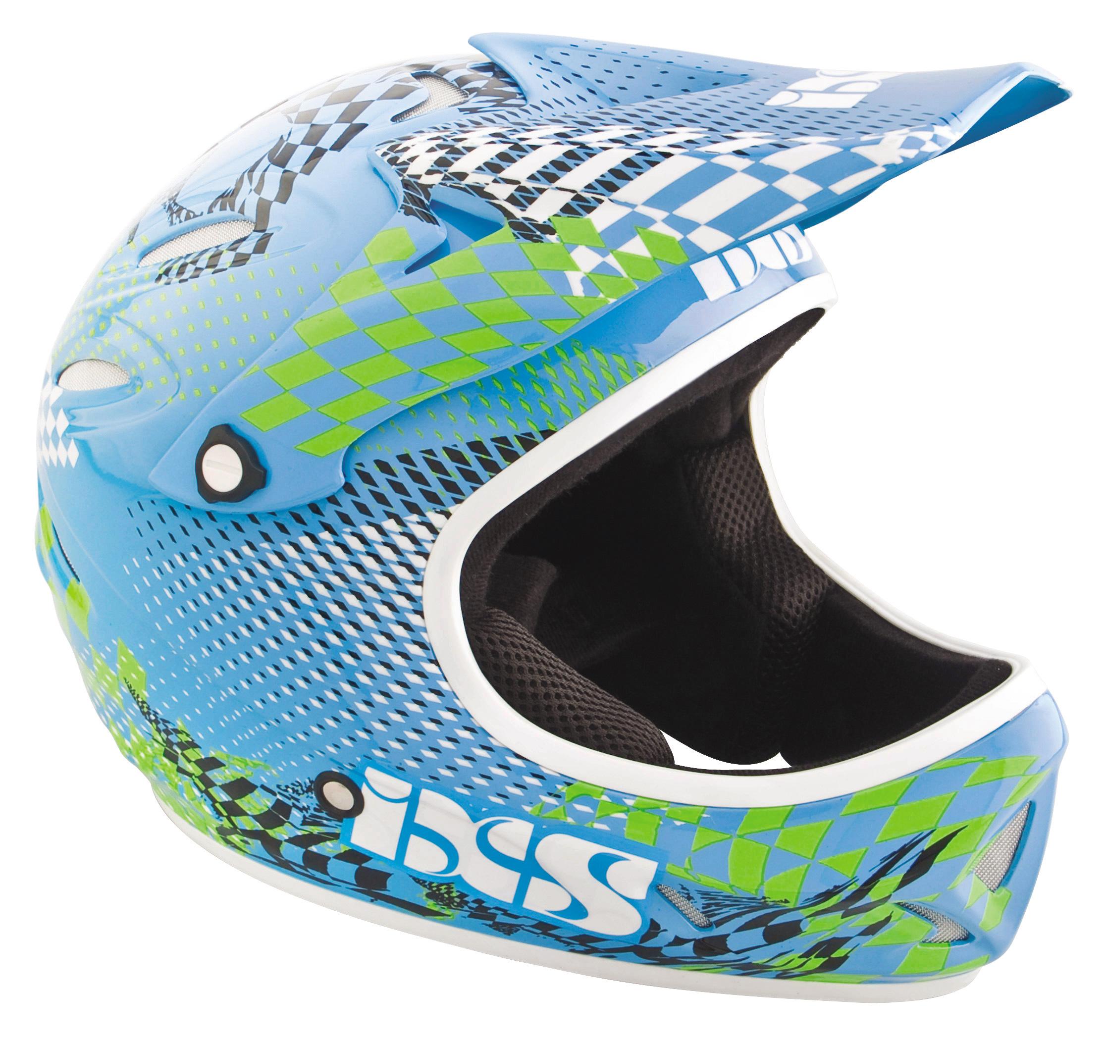 Foto Casco Downhill IXS Phobos Flag verde/azul , 61-62 cm