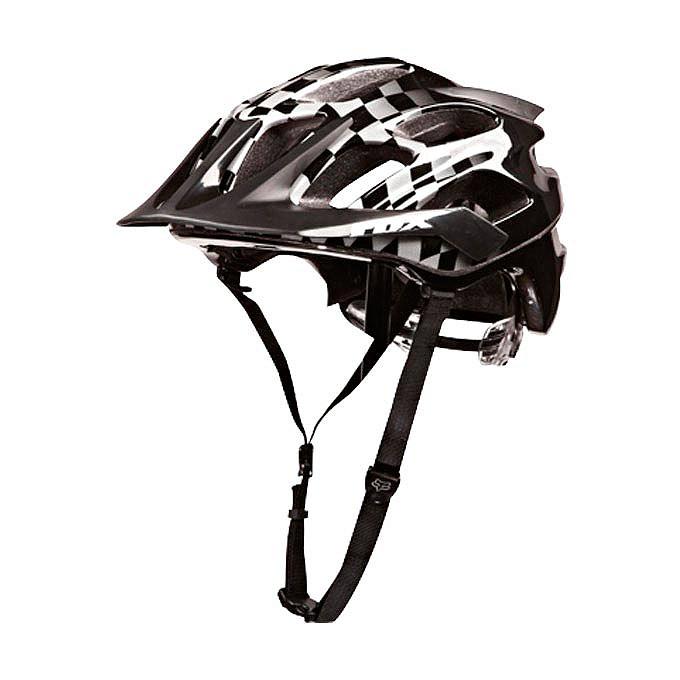 Foto Casco Fox Flux color negro checker