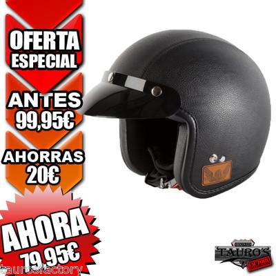 Foto Casco G-mac Rebel De Cuero  Piel Moto Carretera Motorista Ruta G-mac Helmet