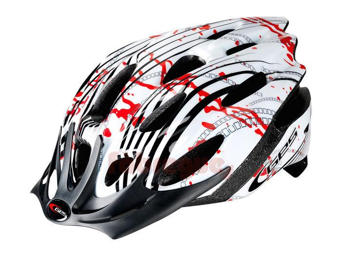 Foto Casco Ges Genius blanco/rojo/negro talla m 54-58