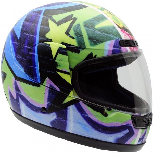 Foto Casco Integral Moto 3D Activy Graffiti Star