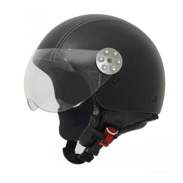 Foto Casco Jet MT Retro Leather Negro
