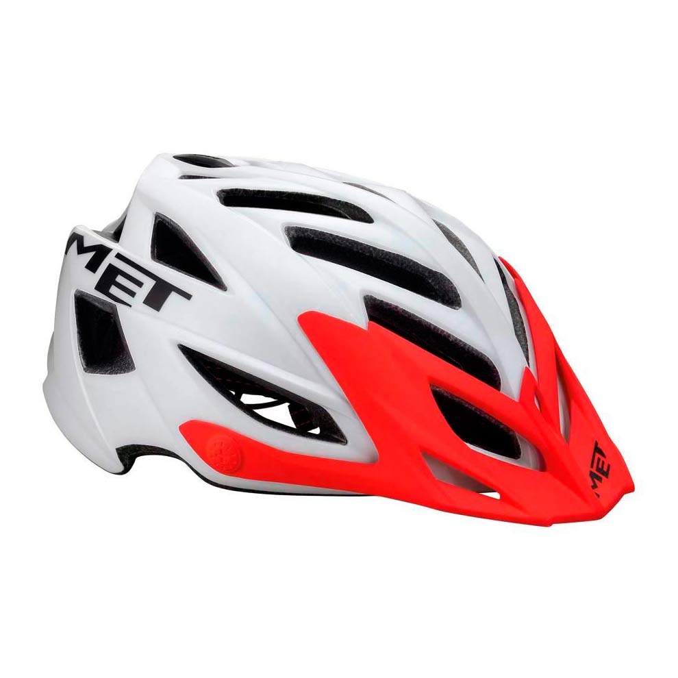 Foto Casco MET Terra color blanco/rojo mate