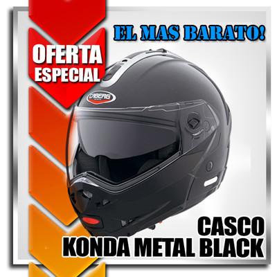 Foto Casco Modular Abatible Caberg Konda Negro Brillo Liquidacion Moto Helmet On Sale