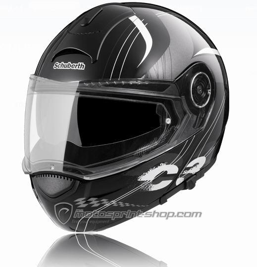 Foto Casco Modular Schuberth C3 Stripes Neg. , Cascos de moto