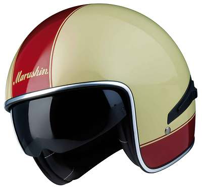 Foto Casco Moto Marushin C139 Cb Beige-rojo
