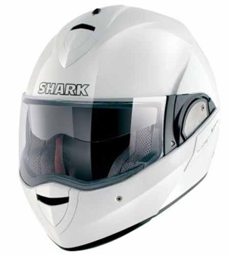 Foto Casco moto shark evoline blanco fusion