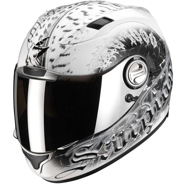 Foto Casco scorpion exo-1000 darkness blanco negro (tipo e11)