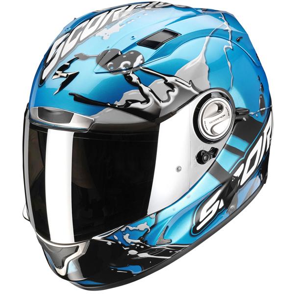 Foto Casco scorpion exo-1000 splash azul negro (tipo e11)