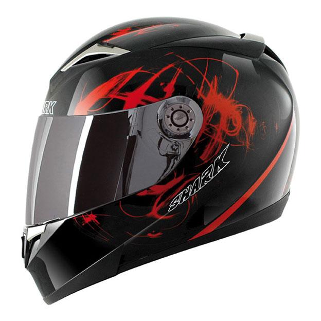 Foto Casco shark s900 glow negro rojo