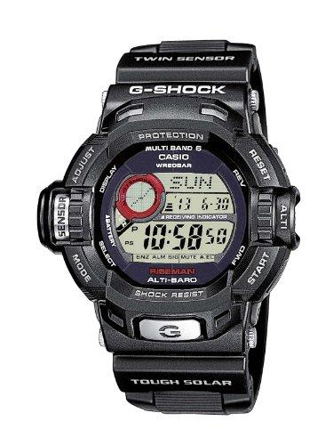 Foto CASIO G-Shock GW-9200-1ER - Reloj de caballero de cuarzo, correa de resina color negro (con radio, cronómetro, alarma, altímetro)