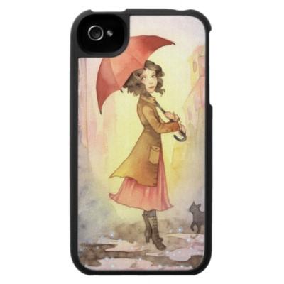 Foto Caso elegante del iPhone del chica del paraguas