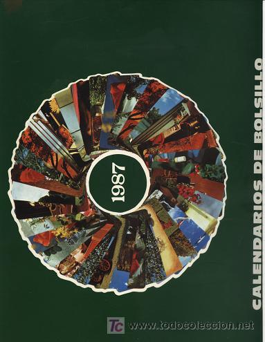 Foto catálogo calendarios de bolsillo, año 1987 de la serie: clb 124