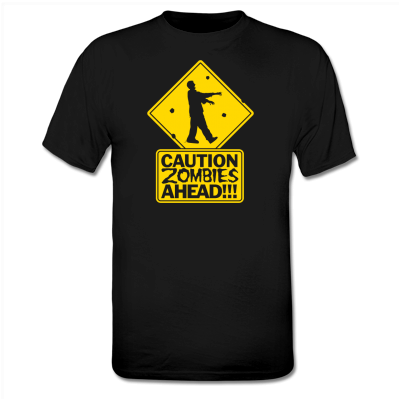 Foto Caution Zombies Ahead Camiseta