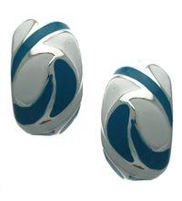 Foto Cavatina silver turquoise white clip on earrings