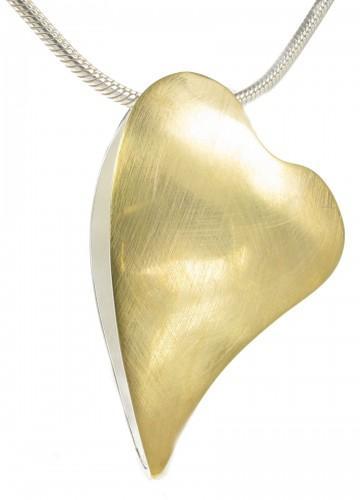 Foto Cavendish French Large offset gold vermeil heart pendant