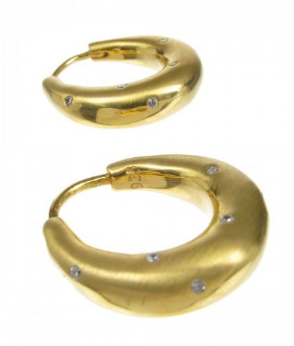 Foto Cavendish French Sterling Silver, Gold Vermeil and CZ Crescent Moo ...