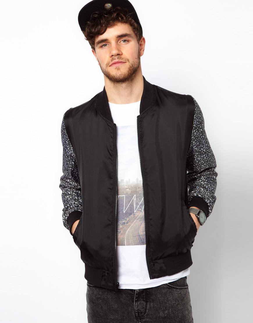 Foto Cazadora de aviador reversible de ASOS Negro