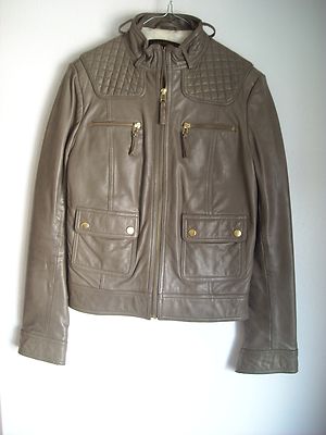 Foto Cazadora Piel Zara Gris