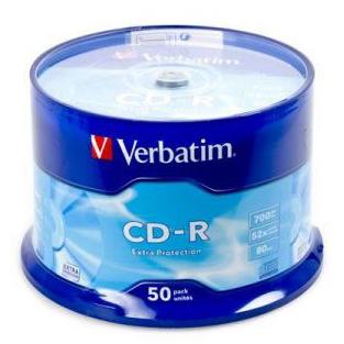 Foto CD-R 700 52X LATA 50 VERBATIM