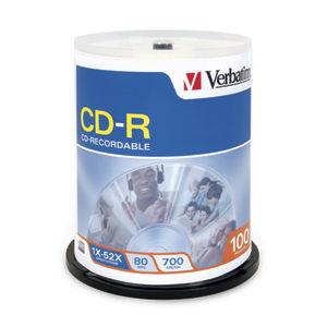 Foto CD-R 80MIN 700MB 52X Branded 100pk Spindle