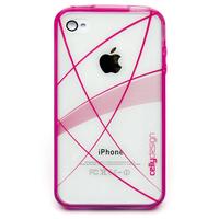 Foto Celly GRIP4003 - iphone4 transparent case fuchs - with fuchsia deco...