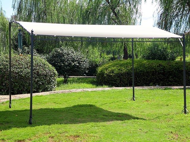 Foto Cenador 3x4 crema hierro gris