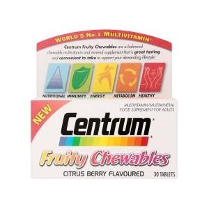 Foto Centrum fruity chewables citrus berry flavoured x 30 tablets